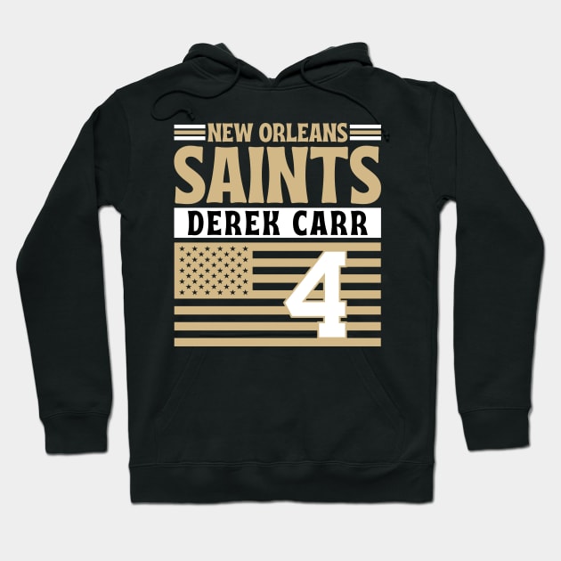 New Orleans Saints Carr 4 American Flag Football Hoodie by Astronaut.co